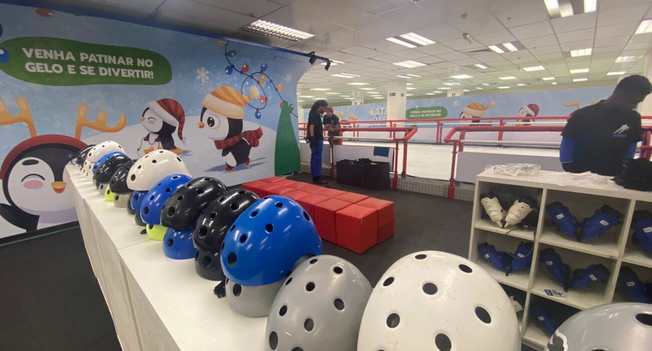 Pista de patinação no gelo chega ao Santana Parque Shopping